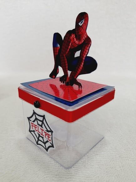 Caixa Acrílica Homem Aranha