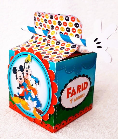 Caixa Canudo Casa do Mickey