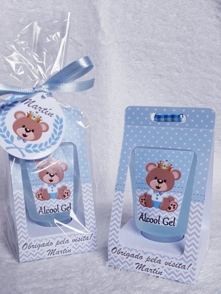 Caixa com Bisnaga de Álcool Gel ou Hidratante