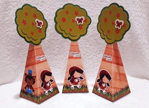 Caixa Cone Chapeuzinho Vermelho