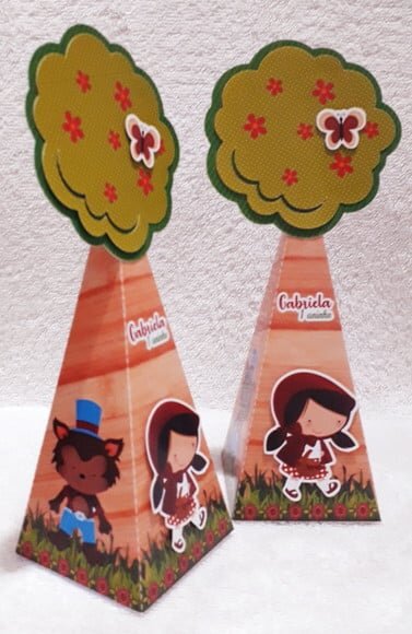 Caixa Cone Chapeuzinho Vermelho