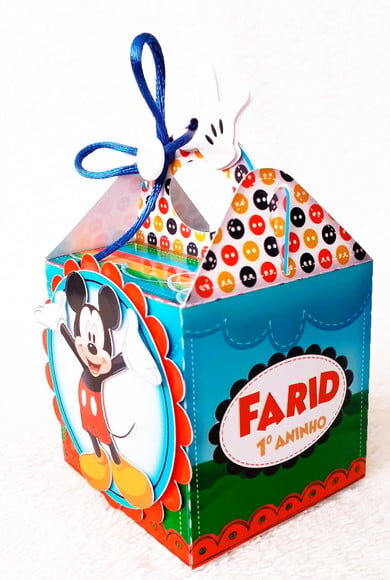 Caixa Mini Sacolinha Casa do Mickey