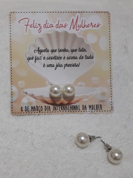 Cartão com Brinco Pérola