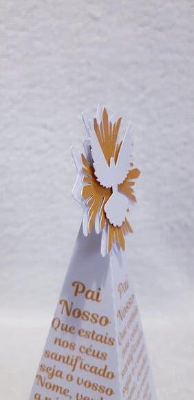 Cone 3d com Oração do Pai Nosso