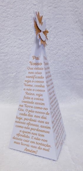 Cone 3d com Oração do Pai Nosso