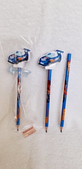 Lápis personalizado com Ponteira HOT WHEELS