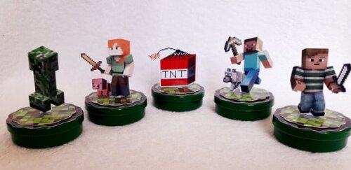 Latinha Aplique 3d Minecraft