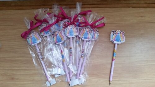 Lápis Personalizado com Ponteira PRINCESAS