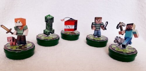 Latinha Aplique 3d Minecraft