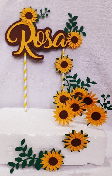 Topo de Bolo GIRASSOL