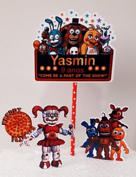 Topo de Bolo Fnaf