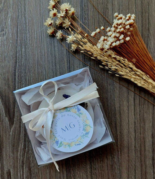 Lembrancinha - Sabonete Decorado com Flores e Especiarias