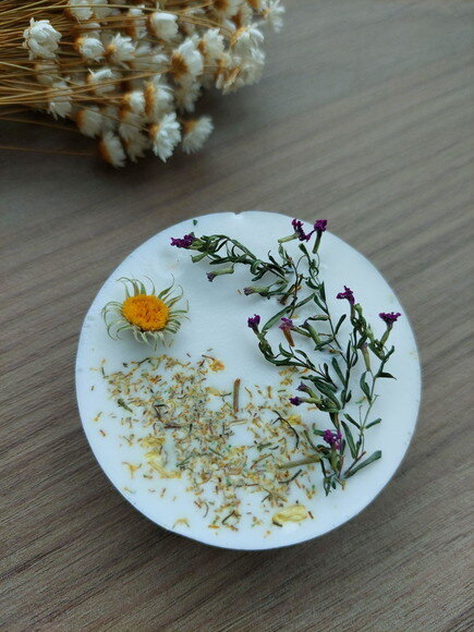 Lembrancinha - Sabonete Decorado com Flores e Especiarias