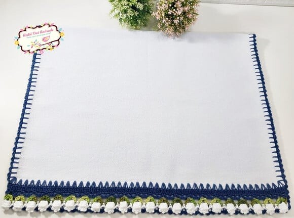 Pano de Prato/copa Coleção Tulipas - Bijoux Azul