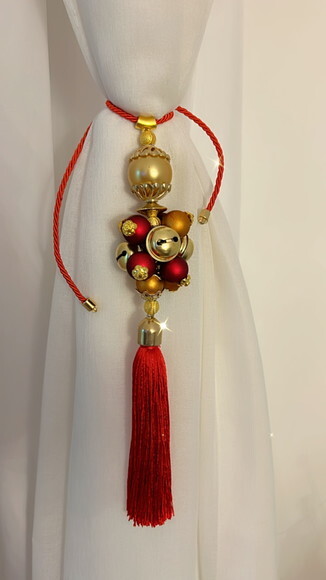 Abraçadeira de Cortina, Enfeite de Porta Sons de Natal