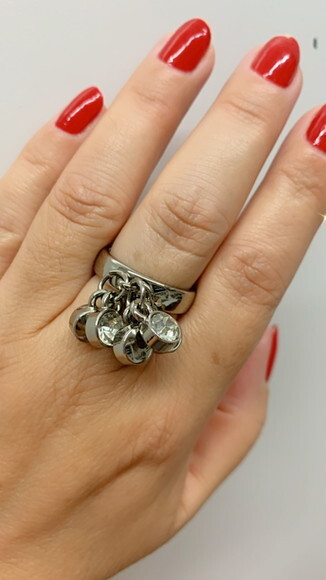 Anel Cacho Strass