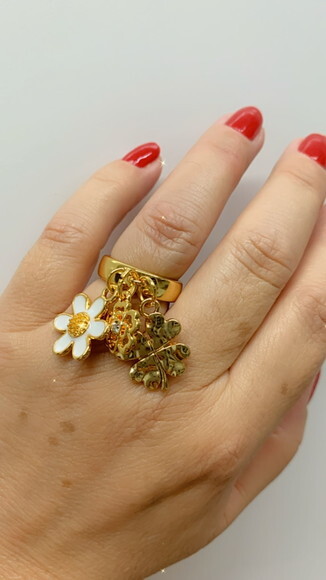 Anel Flores Esmaltadas