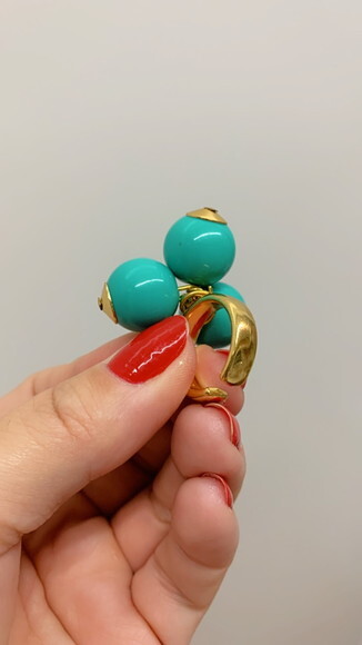 Anel Ouro Trio Blue
