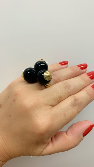 Anel Ouro Trio Blue