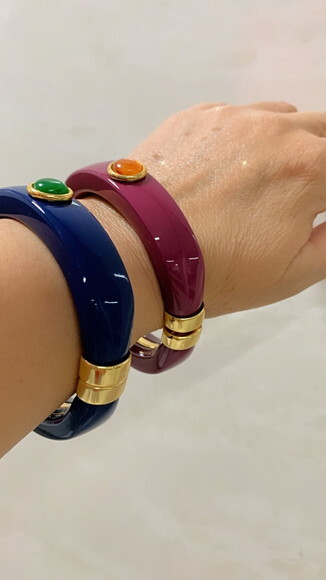 Bracelete Ouro Resina