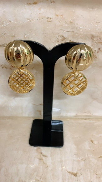 Brinco Pingente Vazado Ouro