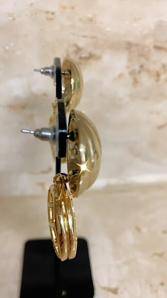 Brinco Pingente Vazado Ouro