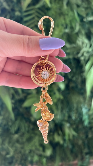 Chaveiro Dourado Mar