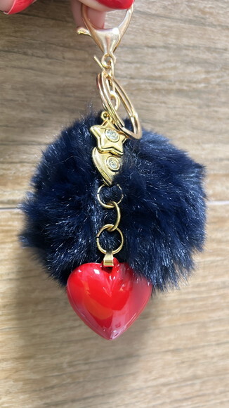 Chaveiro Pompom Love Red
