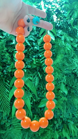 Colar Bolas Laranja