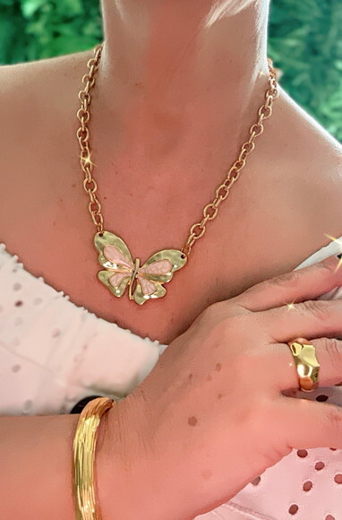 Colar Butterfly Perola