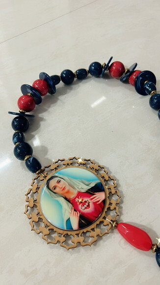 Colar Coração de Maria