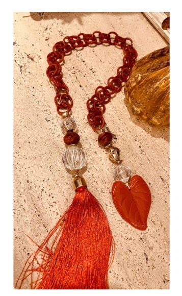 Colar Folhas de Anturio