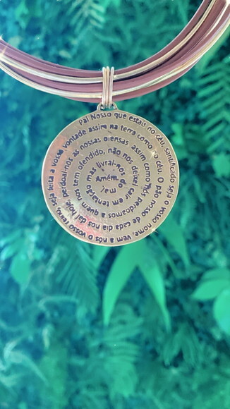 Colar Gargantilha Pai Nosso Dourado
