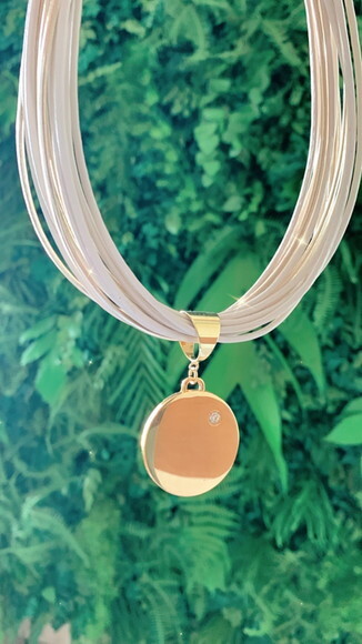 Colar Gargantilha Pingente Dourado Nude