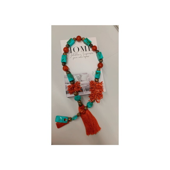 Colar Marjorie Corais Terracota Marmorizado