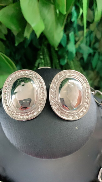 Conjunto Colar Brinco Medalhas Prata