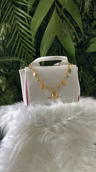 Charm bag  Folhas e Flores