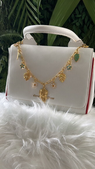 Charm bag  Folhas e Flores