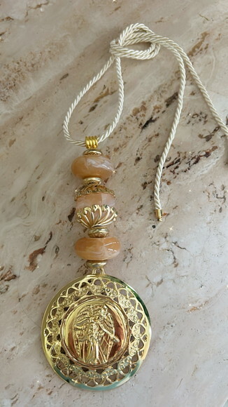 Enfeite de Berço e Porta Anjo da Guarda Dourado