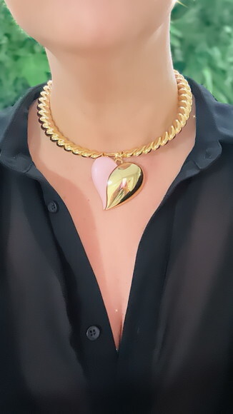 Gargantilha Tereza Gold Light Pink