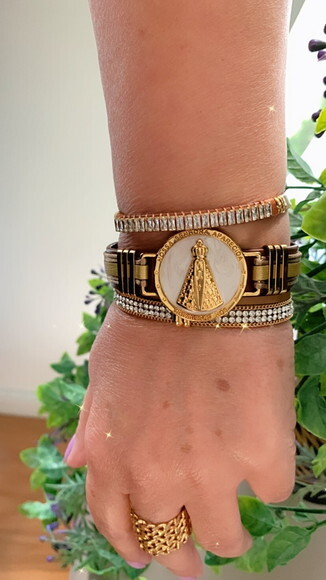 Look Nossa Senhora Zircônias e Madrepérola