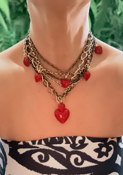 Maxi Colar Love Red