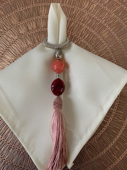 Porta Guardanapo Rosa e Marsala