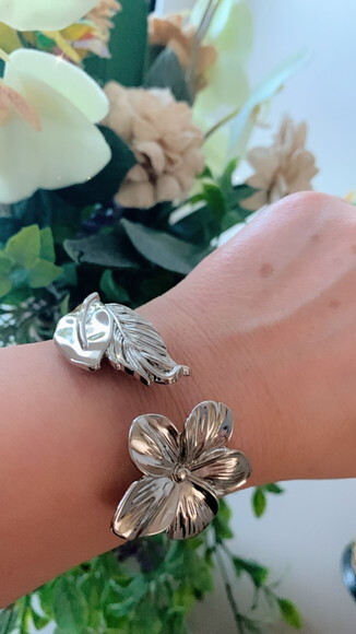 Pulseira Folha e Flor