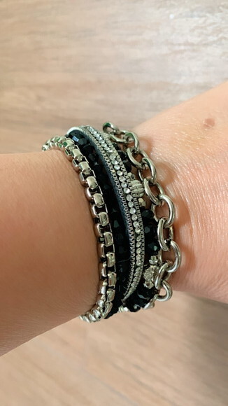 Pulseira Imã Cristais Pretos