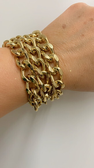 Pulseira Imã Elos Dourados