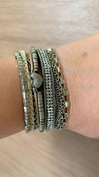 Pulseira Imã Nude Coração Zircônia