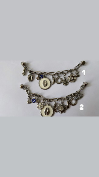 Pulseira Pingentes Prateada