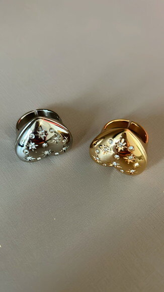 Anel Love Silver Strass
