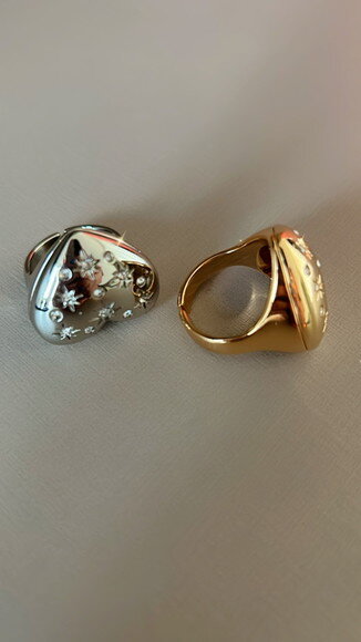 Anel Love Silver Strass